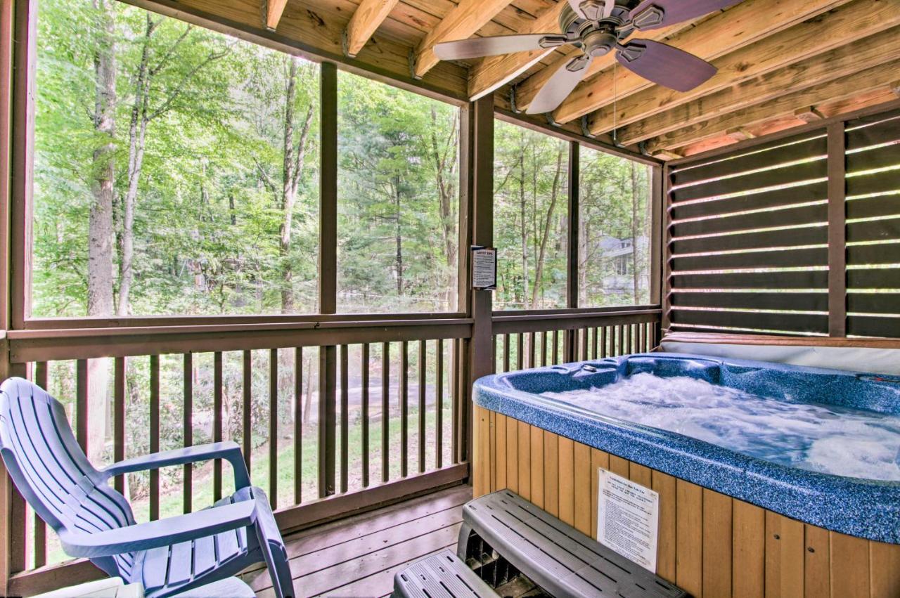 A-Frame Cabin With Hot Tub Less Than 1 Mi To Ober Gatlinburg Villa Bagian luar foto